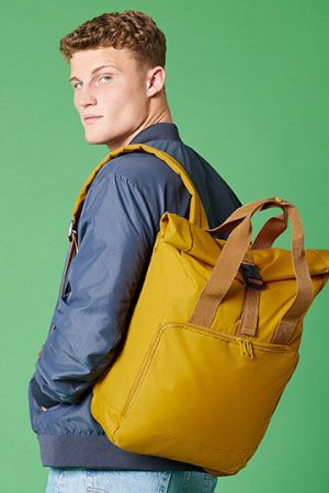 Recycled Twin Handle Roll-Top Laptop Backpack