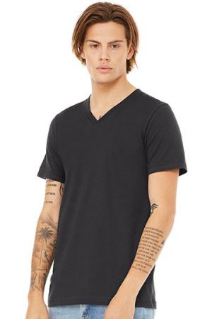 Unisex Heather CVC Short Sleeve V-Neck Tee