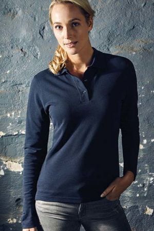 Women´s Heavy Polo Long Sleeve