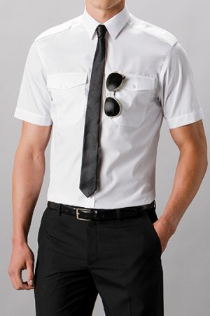 Men´s Tailored Fit Pilot Shirt Short Sleeve