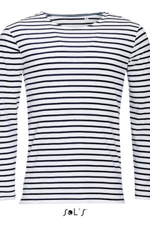 Men´s Long Sleeve Striped T-Shirt Marine