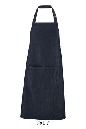 Denim Bib Apron Grant With Pocket