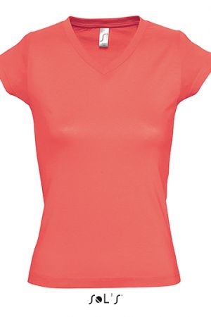 Women´s V-Neck-T-Shirt Moon