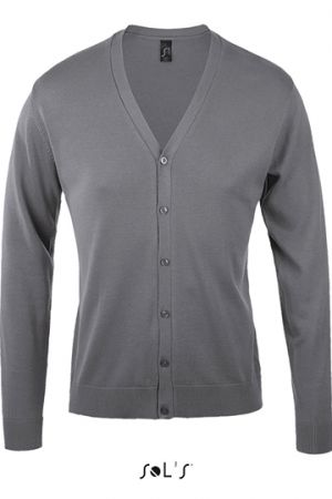 Men´s Golden V-Neck Knitted Cardigan