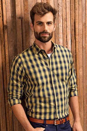 Men´s Mulligan Check Cotton Long Sleeve Shirt