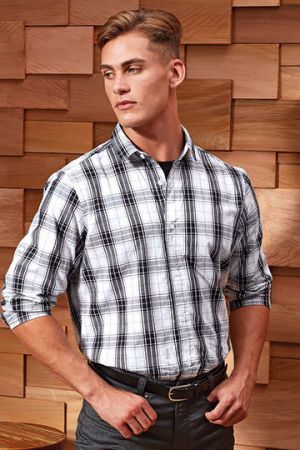 Men´s Ginmill Check Long Sleeve Cotton Shirt