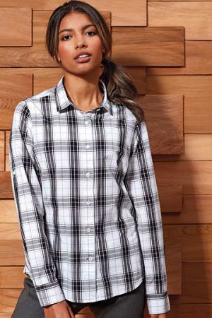 Women´s Ginmill Check Long Sleeve Cotton Shirt