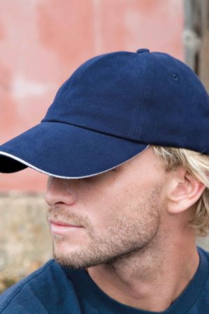 Memphis Brushed Cotton Low Profile Sandwich Peak Cap