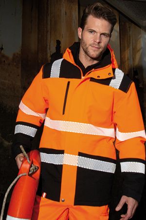 Printable Waterproof Softshell Safety Coat