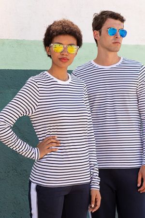 Unisex Long Sleeved Striped T