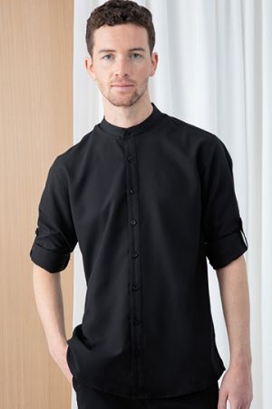 Men´s Mandarin Shirt Roll Tab Sleeve