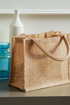 Shimmer Jute Mini Gift Bag