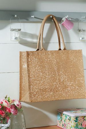 Shimmer Jute Shopper