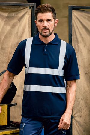 Two Band & Brace Hi-Vis Polo Shirt