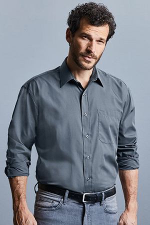 Men´s Long Sleeve Classic Polycotton Poplin Shirt