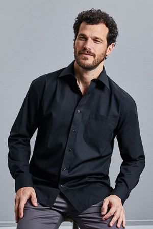 Men´s Long Sleeve Classic Pure Cotton Poplin Shirt