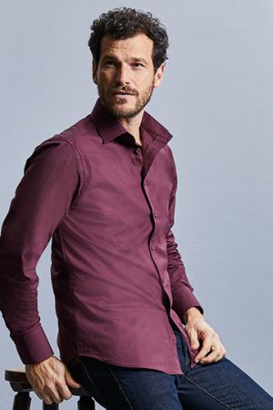 Men´s Long Sleeve Fitted Stretch Shirt