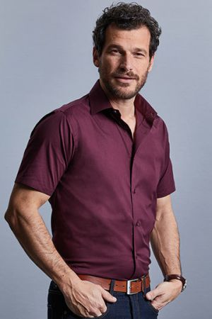 Men´s Short Sleeve Fitted Stretch Shirt