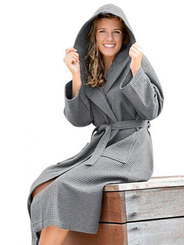 Robezz® Waffle Bathrobe With Hood