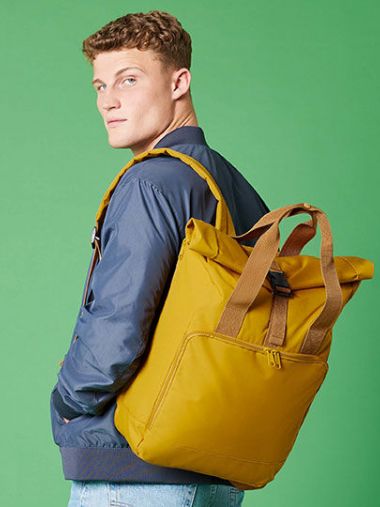 Recycled Twin Handle Roll-Top Laptop Backpack