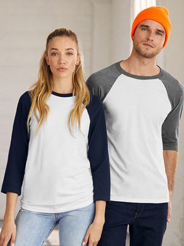 Unisex 3/4 Sleeve Baseball T-Shirt