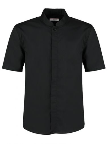 Men´s Tailored Fit Mandarin Collar Shirt Short Sleeve