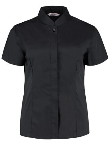 Women´s Tailored Fit Shirt Mandarin Collar Short Sleeve