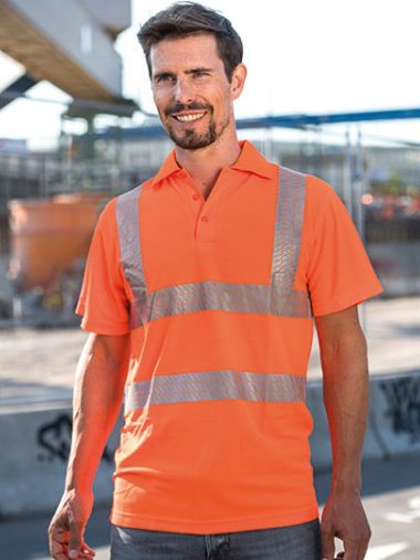 Hi-Vis Broken Reflective Premium Polo Shirt Manchester