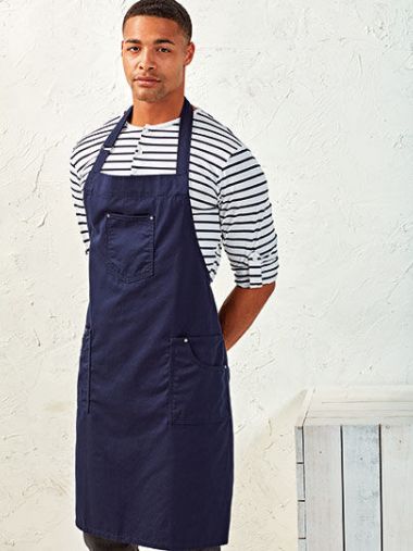 Cotton Chino Bib Apron