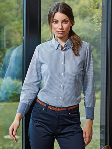 Women´s Cotton Rich Oxford Stripes Shirt