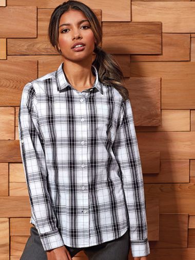 Women´s Ginmill Check Long Sleeve Cotton Shirt