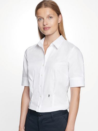 Women´s Blouse Slim Fit Short Sleeve