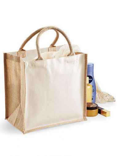 Printers Midi Jute Bag