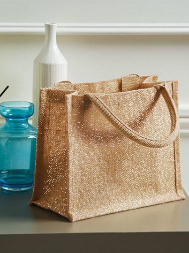 Shimmer Jute Mini Gift Bag