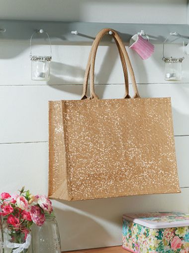 Shimmer Jute Shopper