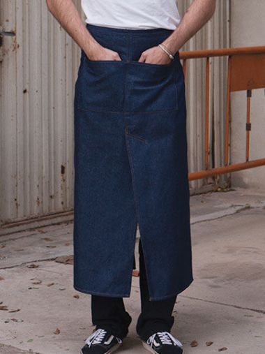 Jeans Bistro Apron With Split