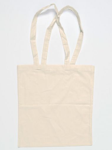 Cotton Bag Natural Long Handles