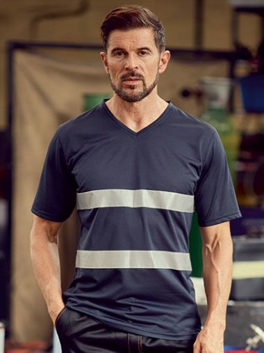 Hi-Vis Top Cool Super Light V-Neck T-Shirt