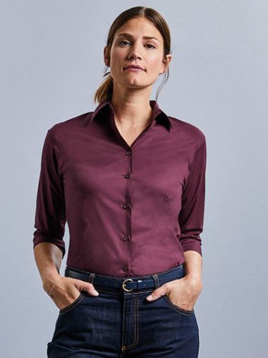 Ladies´ 3/4 Sleeve Fitted Stretch Shirt